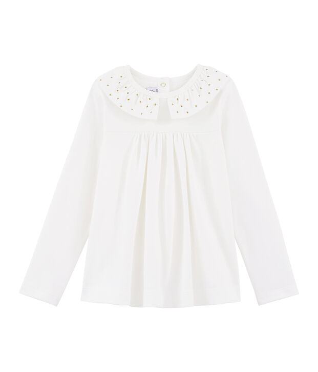 Blusa bambina bianco