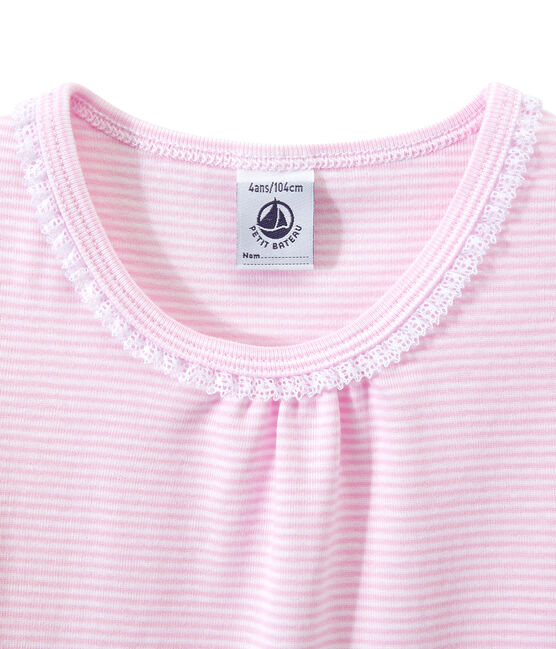 Camicia da notte bambina millerighe rosa BABYLONE/bianco ECUME