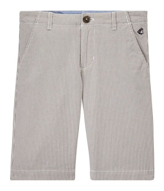 Bermuda bambino a righe grigio MINERAI/bianco LAIT