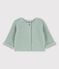 Cardigan bebè in tricot di cotone biologico verde HERBIER