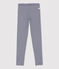 Jeggings bambina in jersey elasticizzato blu/bianco