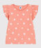 T-shirt a maniche corte in cotone con stampa bambino arancione ABRICOT/ MARSHMALLOW