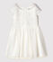 Abito da cerimonia in jacquard e tulle bambina bianco MARSHMALLOW