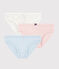Confezione da 3 slip pois multicolore bambina in cotone biologico variante 1