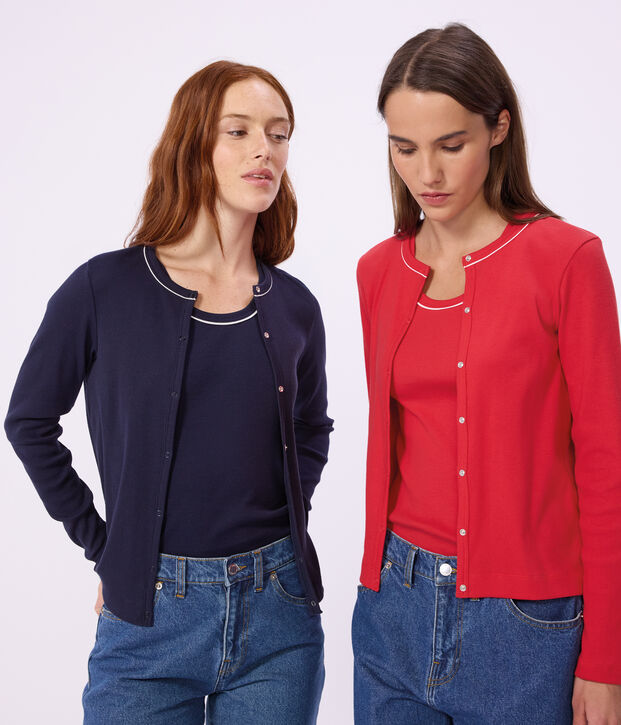 Cardigan in cotone tinta unita donna SMOKING