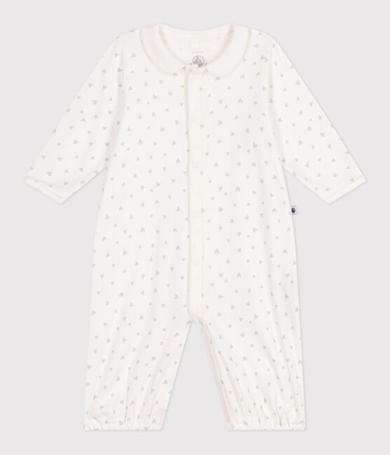 Sacco nanna in cotone con colletto a cuoricini neonato bianco MARSHMALLOW/bianco MULTICO