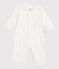 Sacco nanna in cotone con colletto a cuoricini neonato bianco MARSHMALLOW/bianco MULTICO