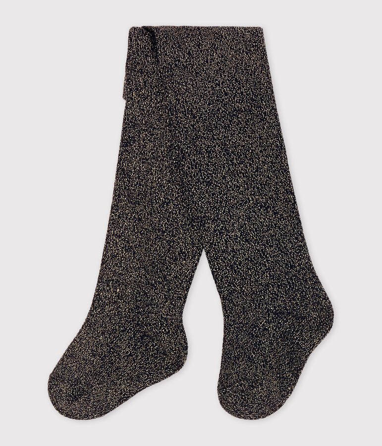 Collant brillanti beb&egrave; femmina blu