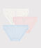 Confezione da 3 slip pois multicolore bambina in cotone biologico variante 1