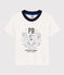 T-shirt maniche corte in cotone bambino bianco MARSHMALLOW