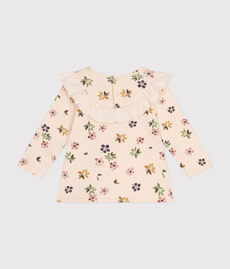 Blusa in tubique neonato ecru/multicolore