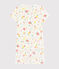 Pigiama corto fantasia frutta estiva bambina in cotone biologico bianco MARSHMALLOW/bianco MULTICO