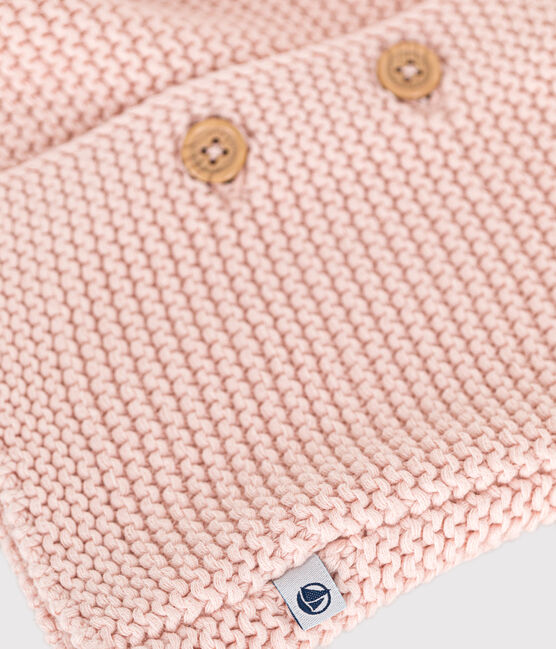 Cardigan in tricot a punto legaccio per bebè rosa SALINE