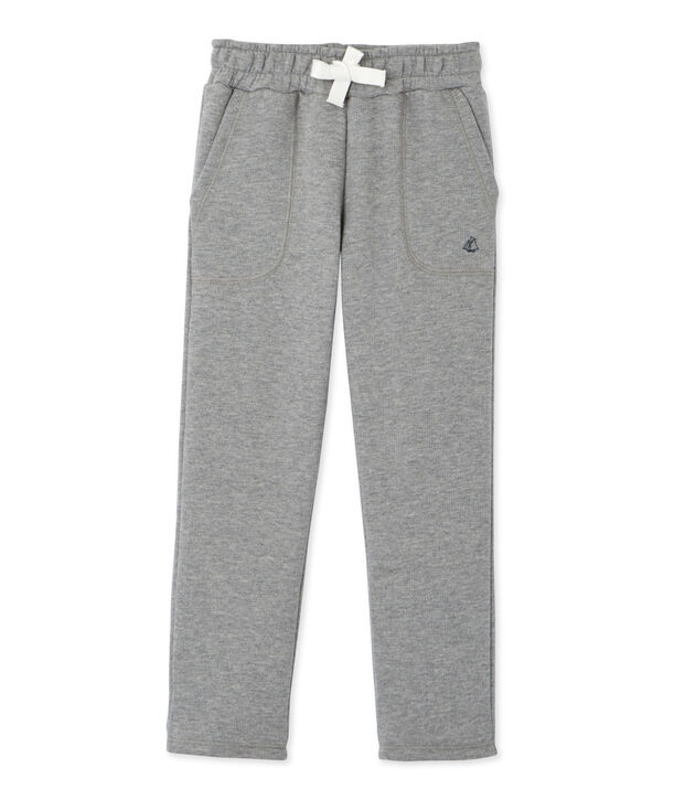 Pantaloni per bambino in molleton grigio