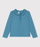 Blusa in cotone bambina blu POLOCHON