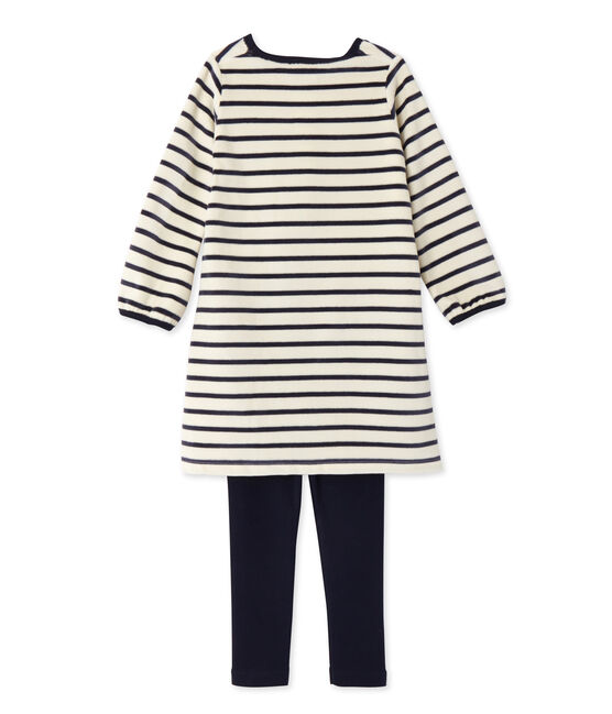 Chemise de nuit fille à bouclette velours beige COQUILLE/blu SMOKING