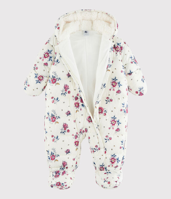 Tutina imbottita bebè femmina/maschietto bianco MARSHMALLOW/rosa ROSE/ MULTICO