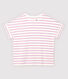 T-shirt in cotone/lino a righe Donna
