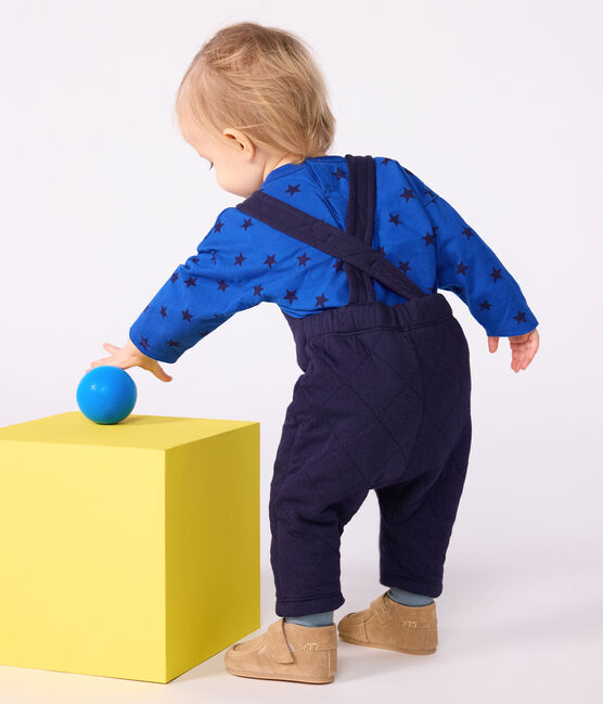 Salopette lunga in cotone spesso tinta unita neonato SOIR