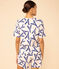 Pigiama donna corto in cotone motivo Parigi ecru/multicolore