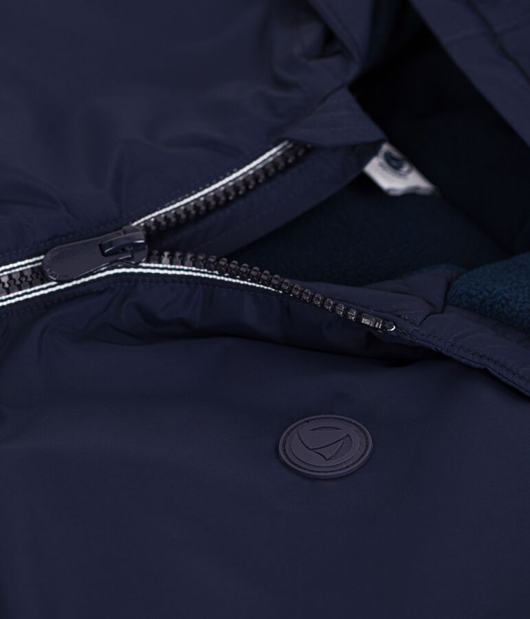 Giacca a vento con pile bambino blu