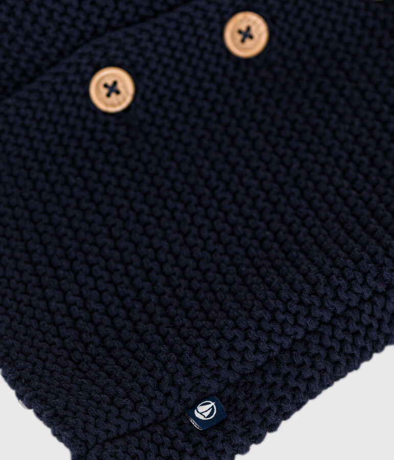 Cardigan in tricot a punto legaccio per beb&egrave; blu