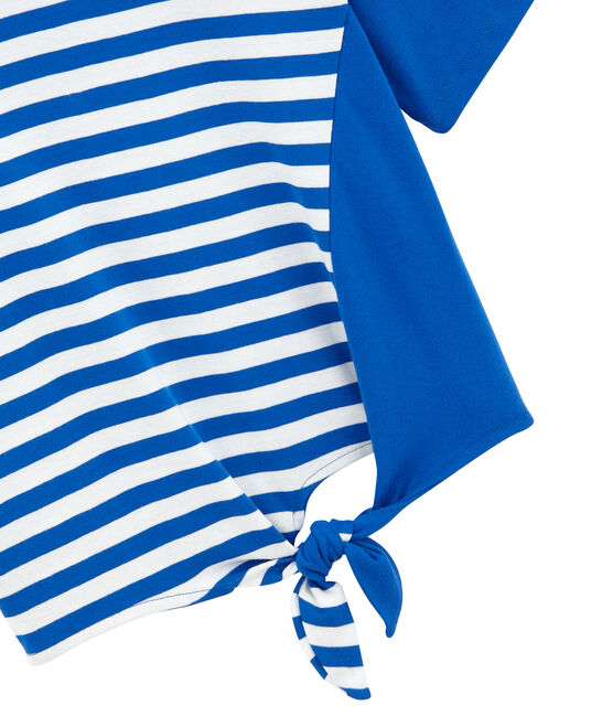 T-shirt da spiaggia blu PERSE/bianco MARSHMALLOW