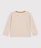 T-shirt a maniche lunghe a righe bambino beige/ecru/beige