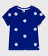 T-shirt a maniche corte in cotone-lino bambina