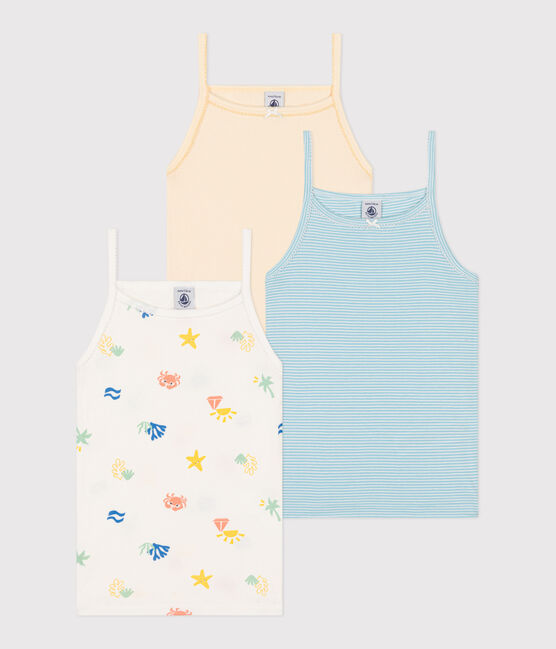 Set di 3 canotte in cotone con stampa bambino  variante 1
