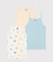 Set di 3 canotte in cotone con stampa bambino  variante 1
