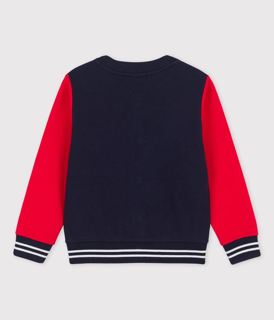 Cardigan teddy in molleton bambina/bambino rosso PEPS/blu SMOKING