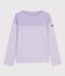 T-shirt marinière in cotone Donna viola SQUAW/ MILK