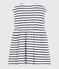Abito senza maniche in cotone a righe bambina bianco MARSHMALLOW/blu SMOKING