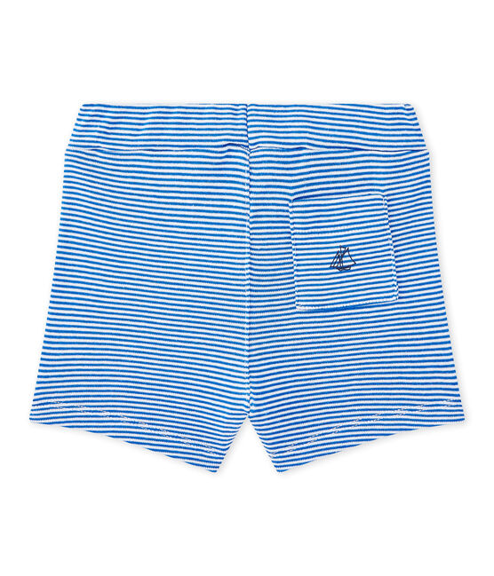 Short bebé bambino rigato blu PERSE/bianco MARSHMALLOW