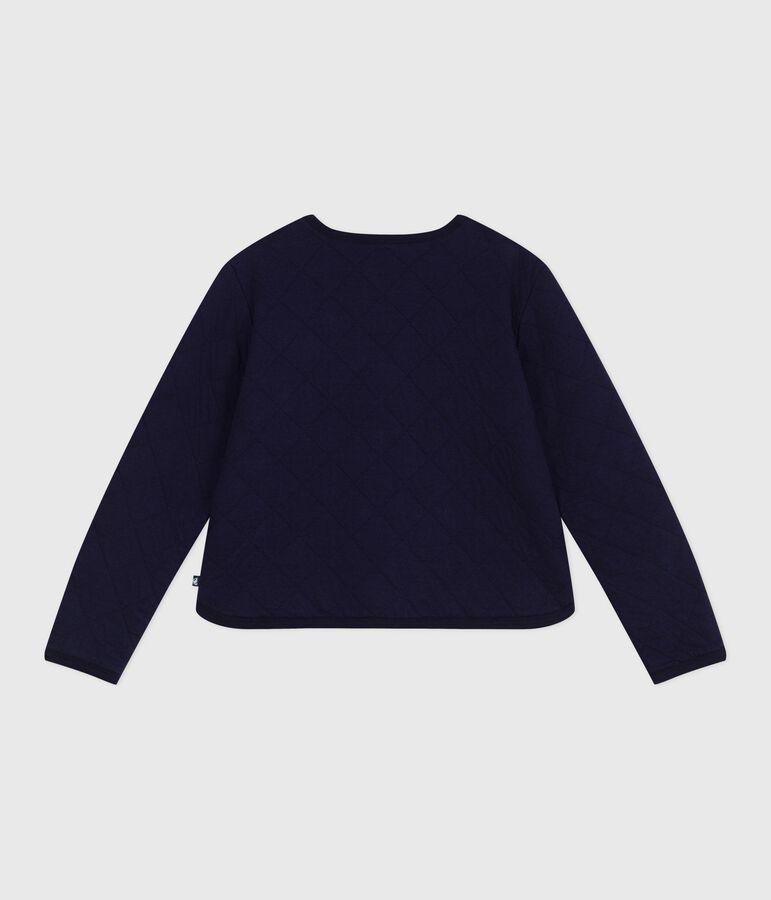 Cardigan in cotone tinta unita donna blu