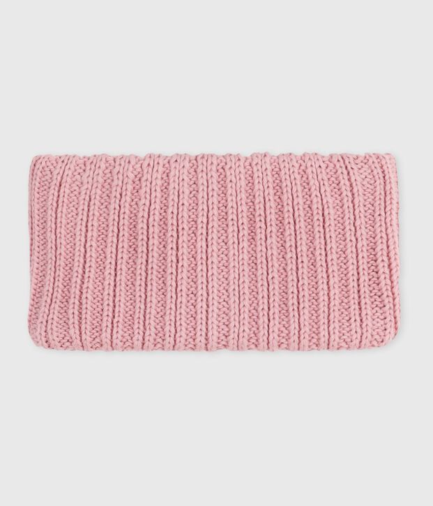 Snood in maglia foderata in pile neonata rosa