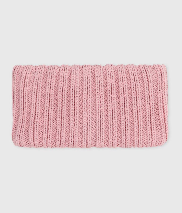 Snood in maglia foderata in pile neonata rosa