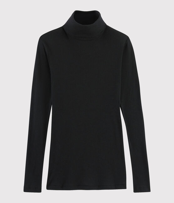 Dolcevita in lana e cotone Donna nero NOIR