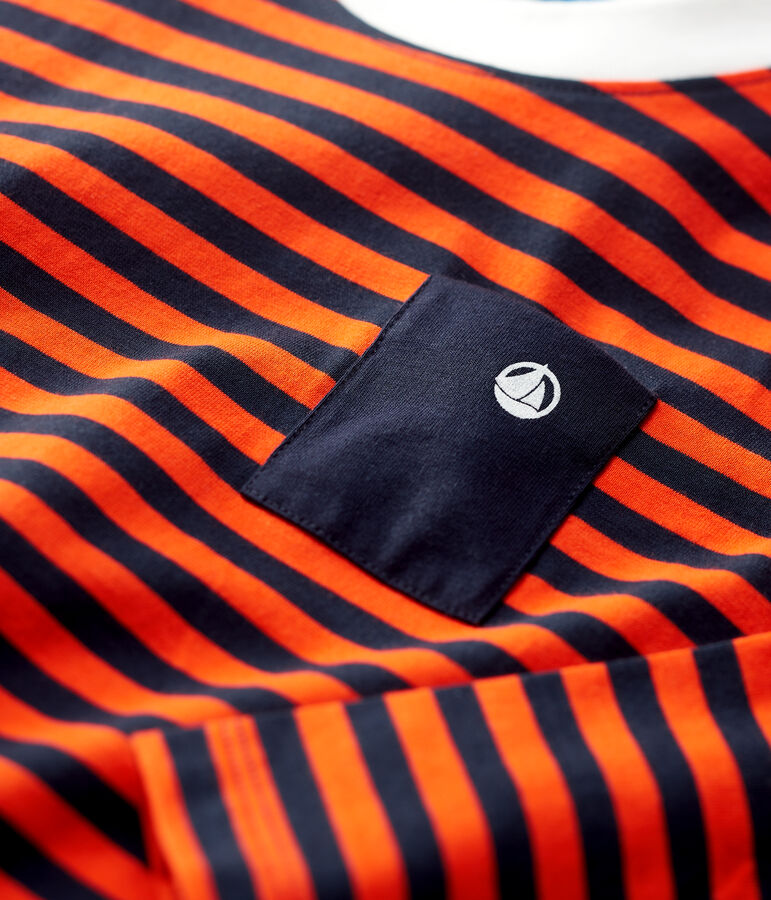 T-shirt bambino a maniche lunghe in cotone blu SMOKING/ CAROTTE