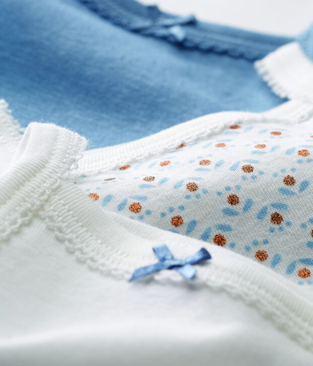 Confezione da 3 body con spalline bimba multicolore