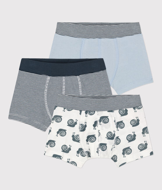 Confezione da 3 boxer con lumachine per bambino in cotone variante 1