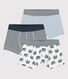 Confezione da 3 boxer con lumachine per bambino in cotone