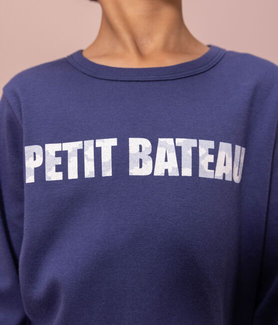 Pigiama bambino unisex in cotone Petit Bateau  blu CHALOUPE