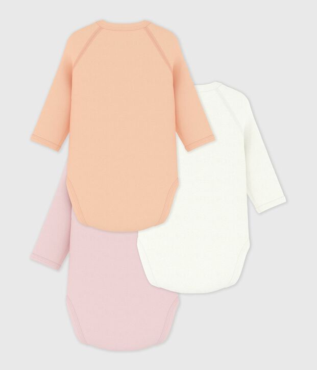 Set di body incrociati a maniche lunghe in cotone fantasia neonato multicolore