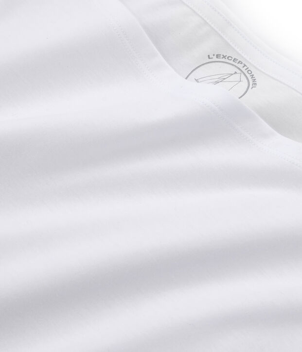 T-shirt manica corta in cotone Sea Island donna bianco