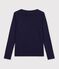 T-shirt a maniche lunghe con scollo a barca in cotone donna SMOKING