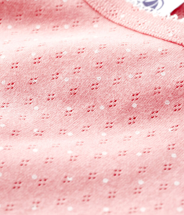 Canottiera con spalline fantasia Donna rosa/bianco