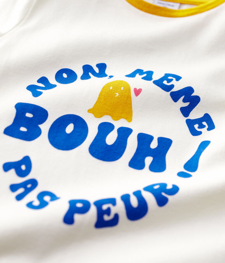 T-shirt bambina a maniche corte in cotone bianco