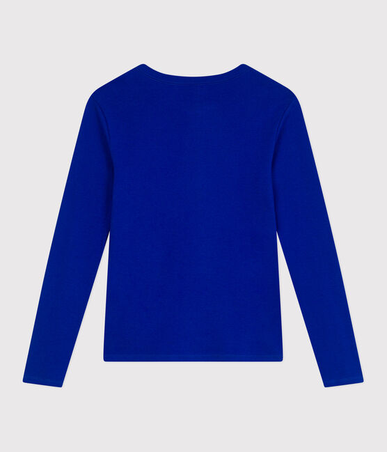T-shirt L'Iconique in cotone tinta unita donna blu SURF